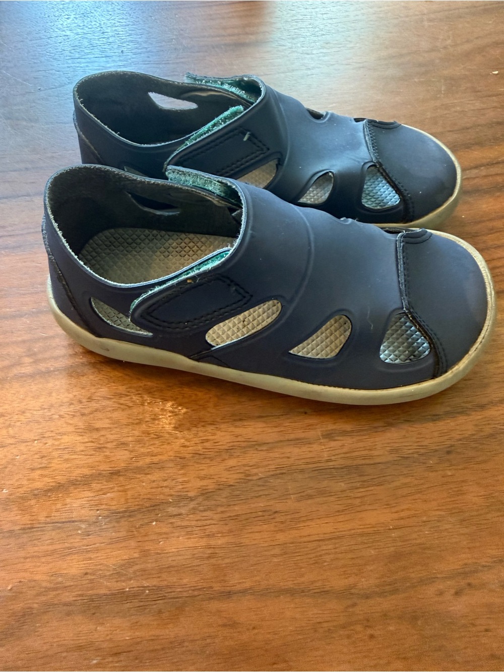 Ten Little Everyday Sandals Navy Blue Size 9.5 Kids Wide Toe Box, Barefoot